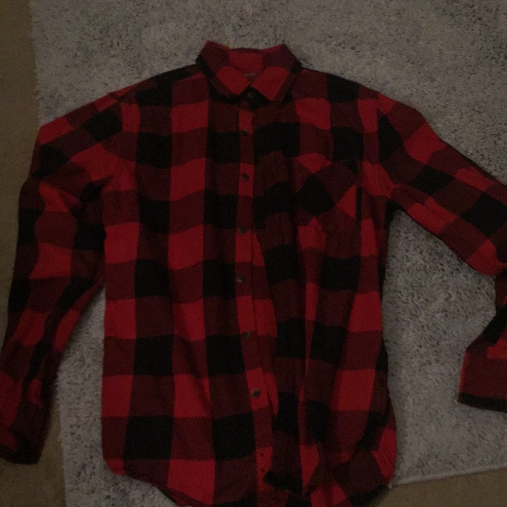 Red and black men’s flannel